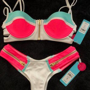 Beach Bunny Endless Summer Push Up Bikini Top and Bottom Set